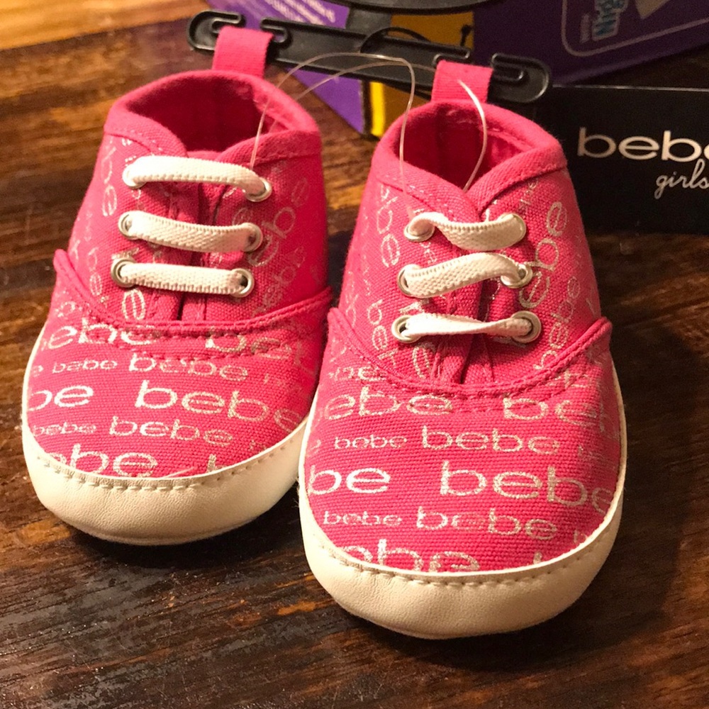 3-6 month girl Bebe sneakers
